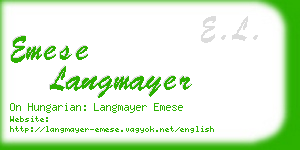 emese langmayer business card